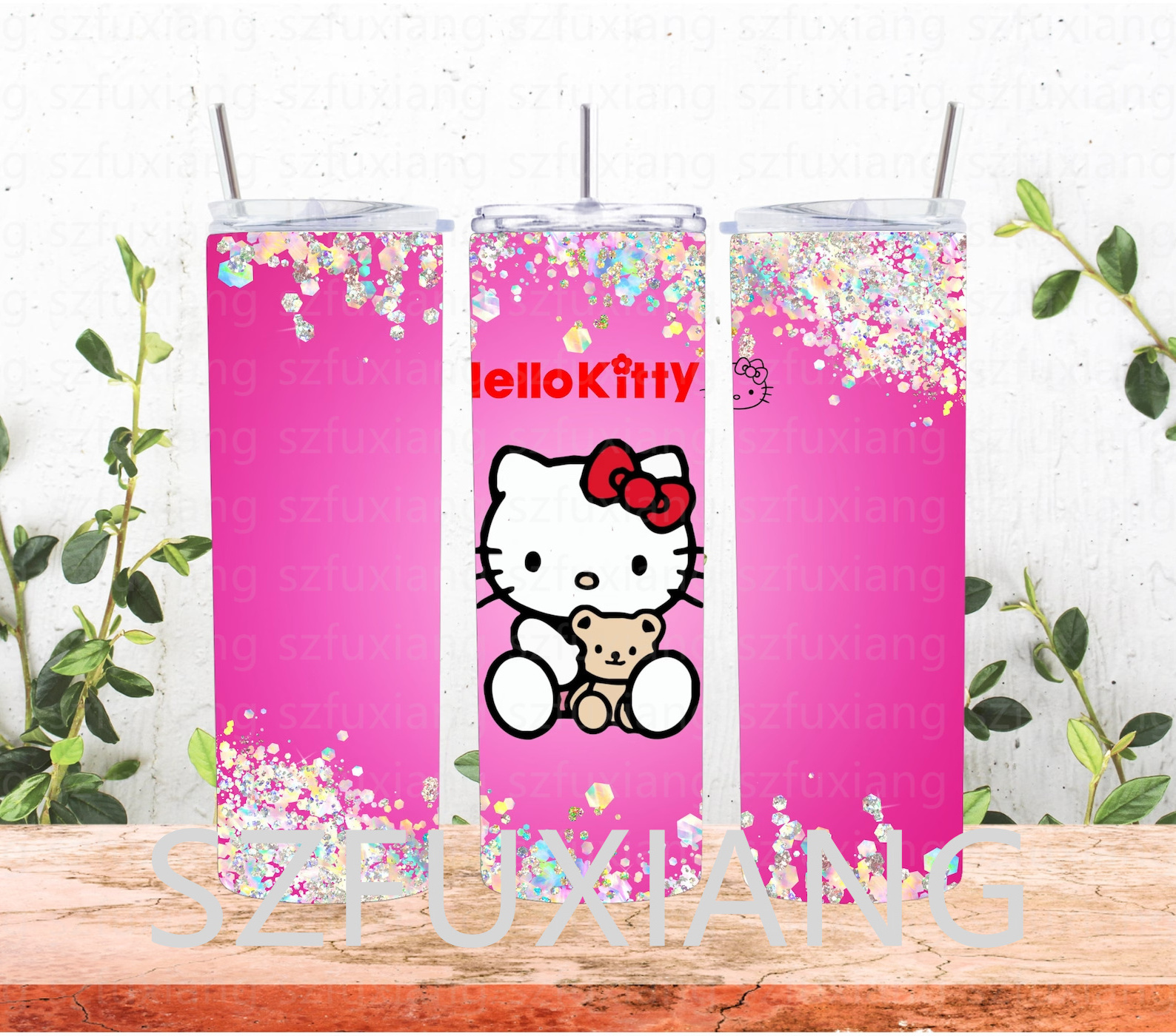 Hot sell Custom Logo cartoon kt cat Valentines Day Tumbler Stainless Steel Insulated Cup Coffee Mug