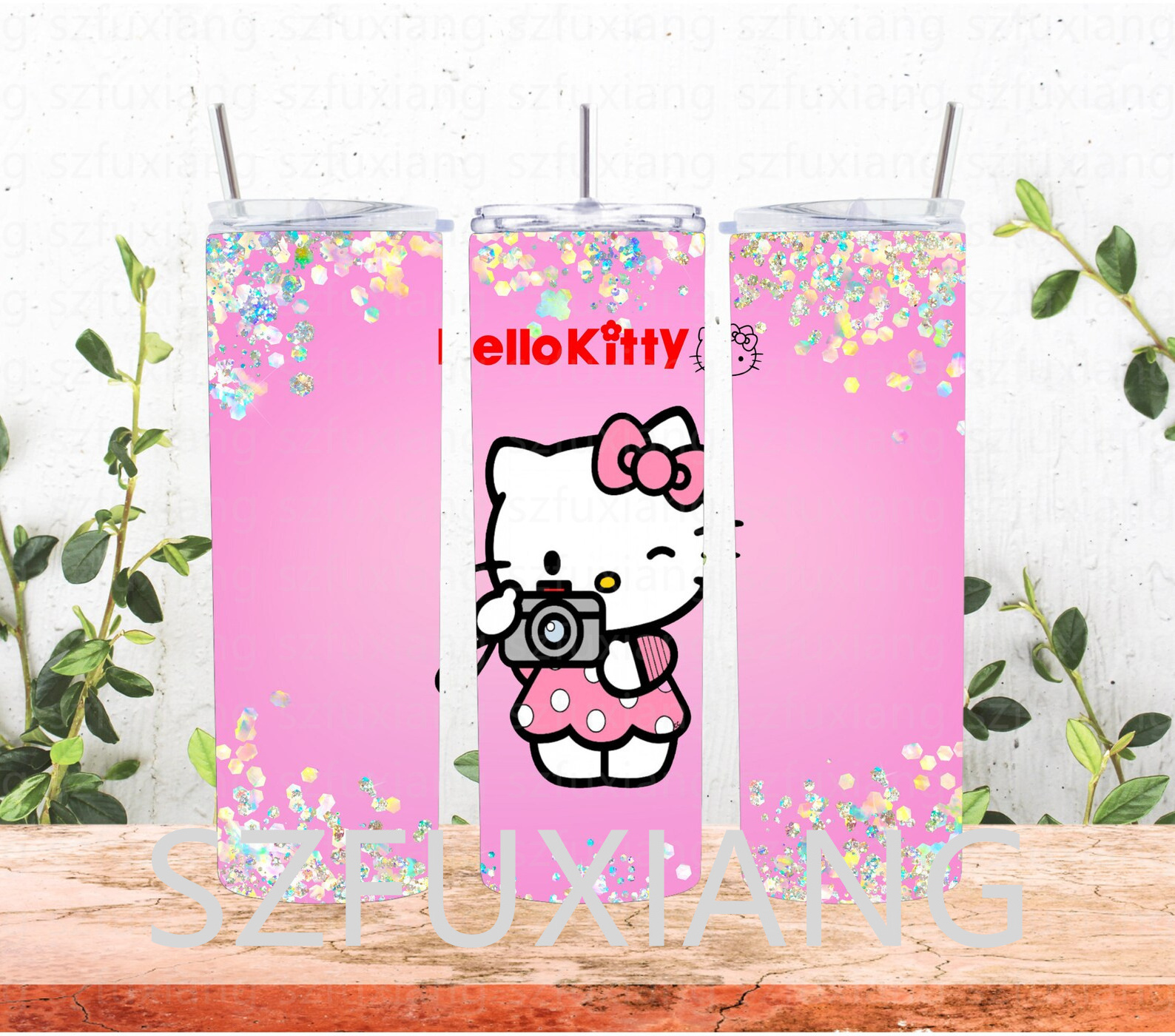 Hot sell Custom Logo cartoon kt cat Valentines Day Tumbler Stainless Steel Insulated Cup Coffee Mug