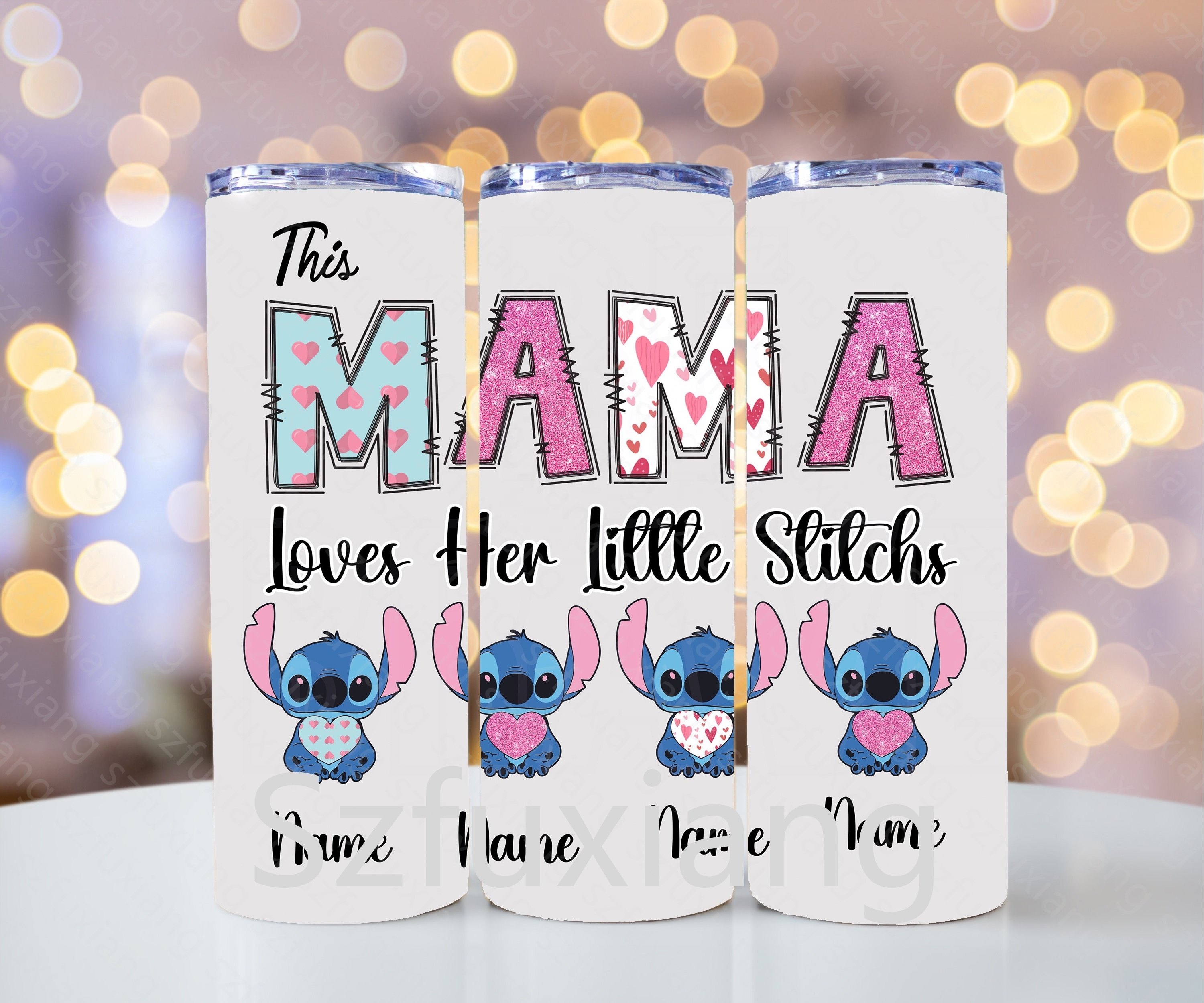 Mama's Day Newly Designed cartoon stitch 20oz Custom Sublimation Fashion Mugs Perfect Mother's Day Gift for Mom