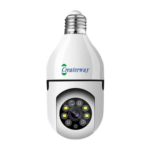 Wireless security wifi 360 surveillance light bulb socket cctv mini camera 360 home surveillance systems motion detection