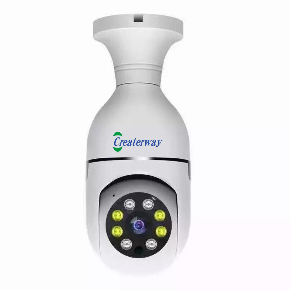 Wireless security wifi 360 surveillance light bulb socket cctv mini camera 360 home surveillance systems motion detection