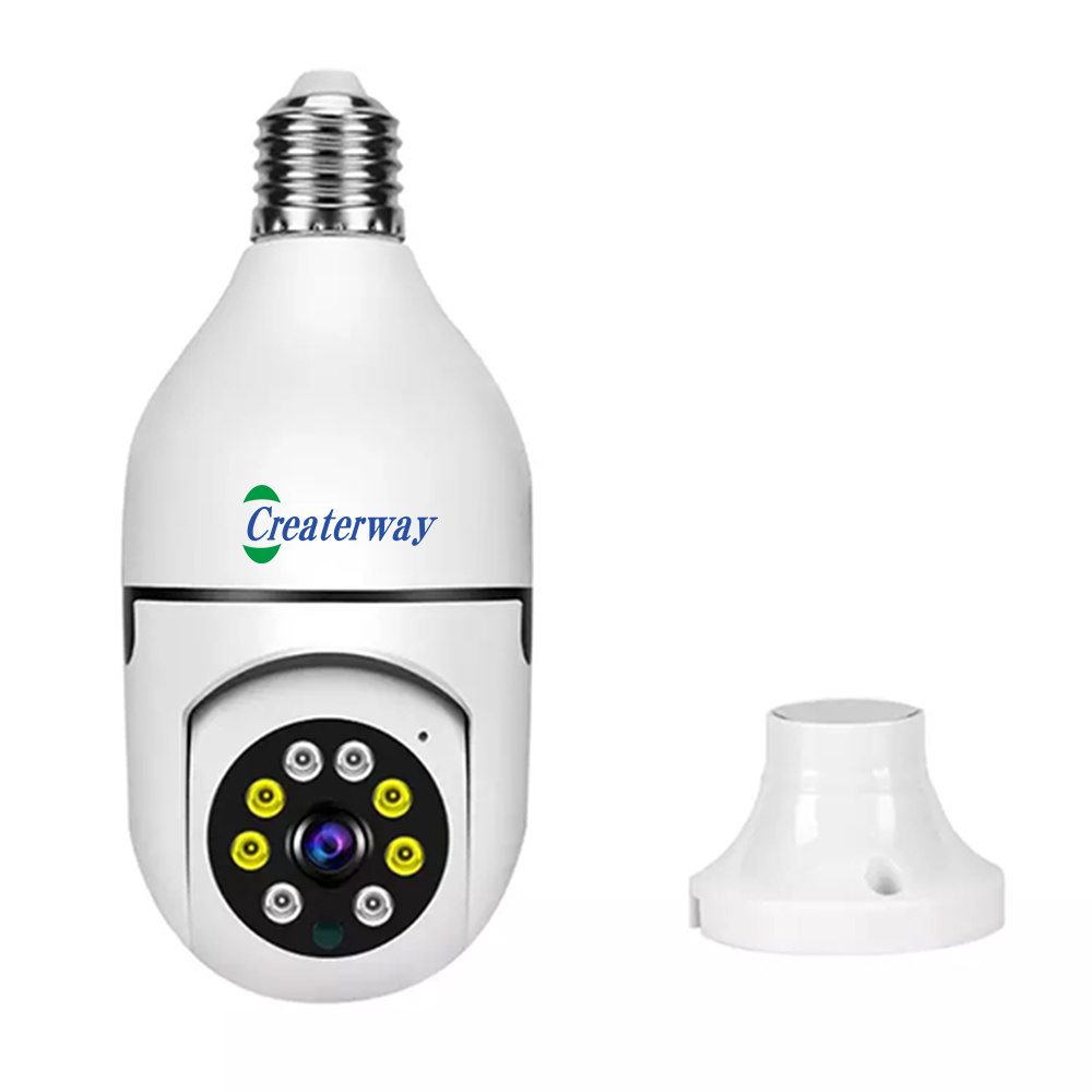 Wireless security wifi 360 surveillance light bulb socket cctv mini camera 360 home surveillance systems motion detection