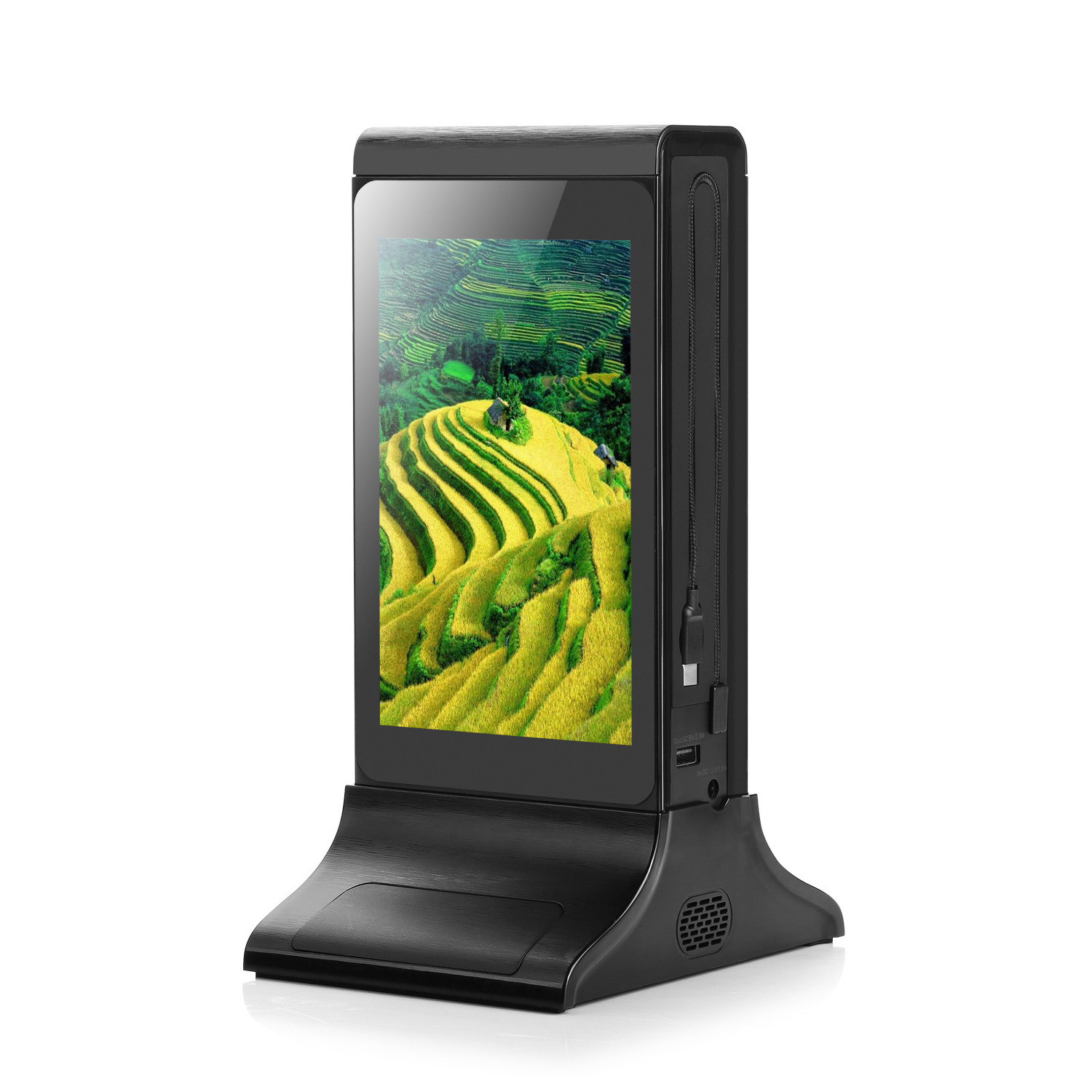 7 Inch Portable Digital Poster Rechargeable Table Standing Display Signage Hand Sanitizer Lcd Advertising Screen kiosk