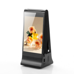 New Solution Unique Android WIFI Double 8 Inch LCD Touch Screen Indoor Advertising Player portable digital signage and display