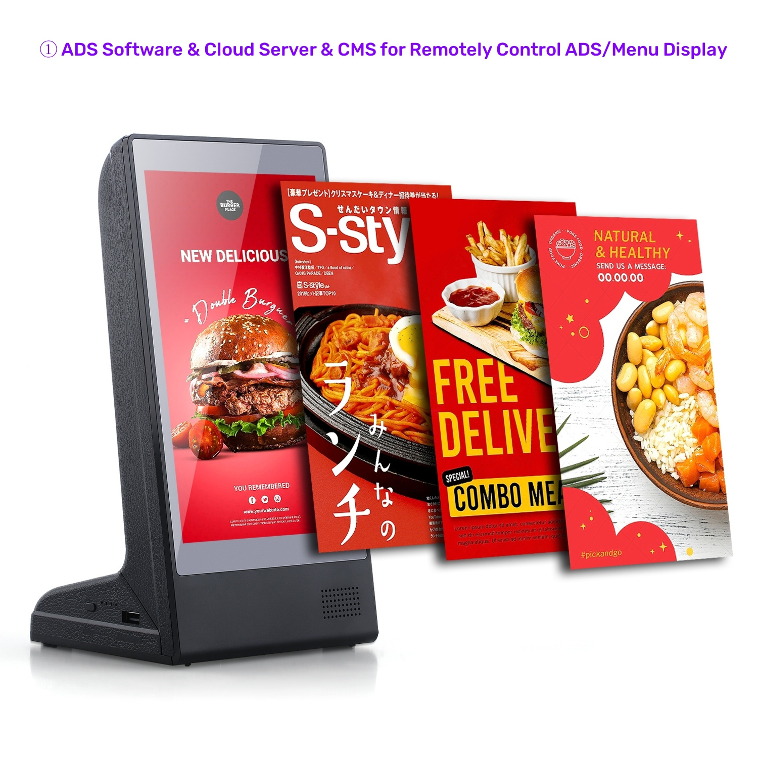 New Innovative Unique Restaurant Tabletop digital menu advertising display Android WiFi Call Order System Device Menu Tablet