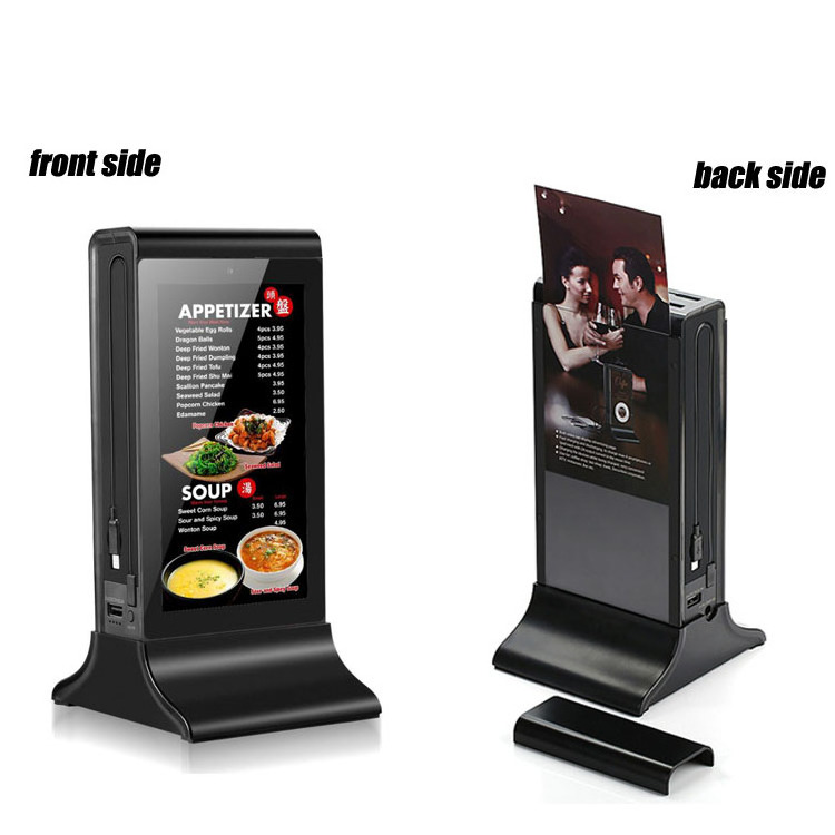 Portable 23200mAh Restaurant Menu Power Bank With Type C Cable Smart Mobile Phones Charging Stations