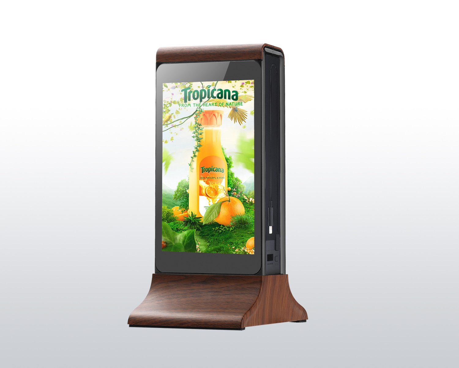 Network Video and Picture Table Advertising Player Ultra Thin LCD Touch Display Screen Menu Display with Charging Station