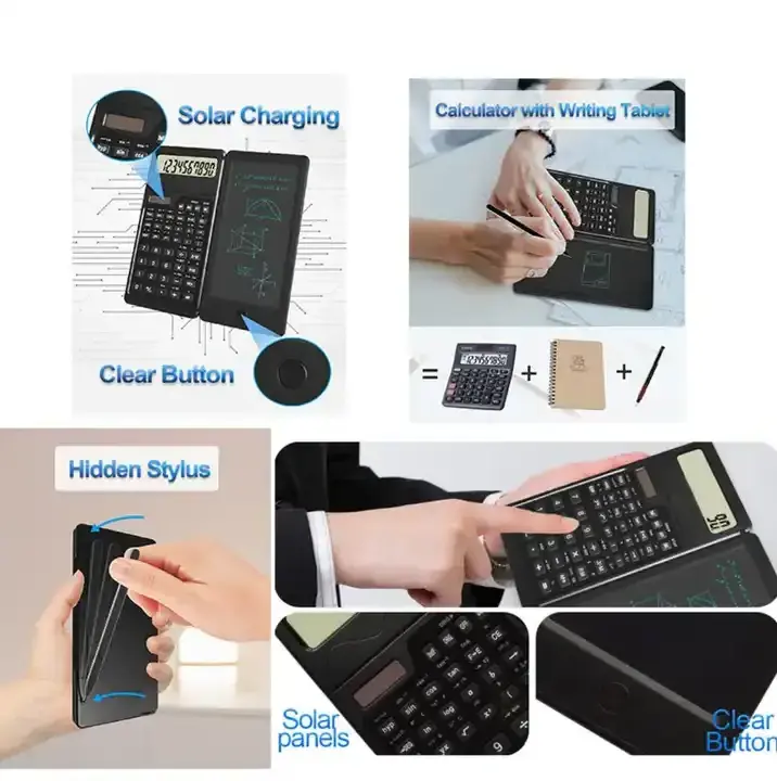 Intelligent Folding Portable Scientific Function Counter Accounting Student Dedicated Solar Handwriting Board