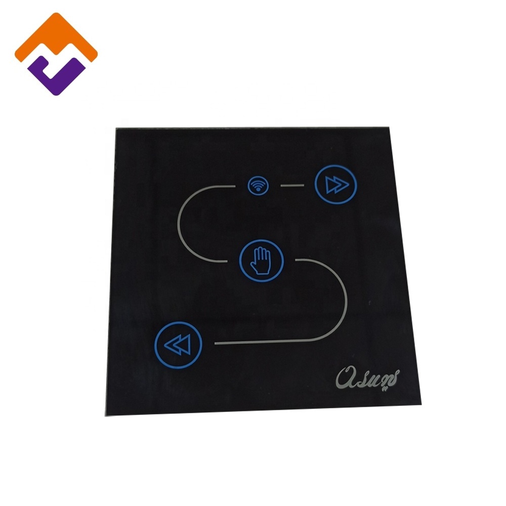 Customized wall touch switch 3mm tempered crystal glass panel