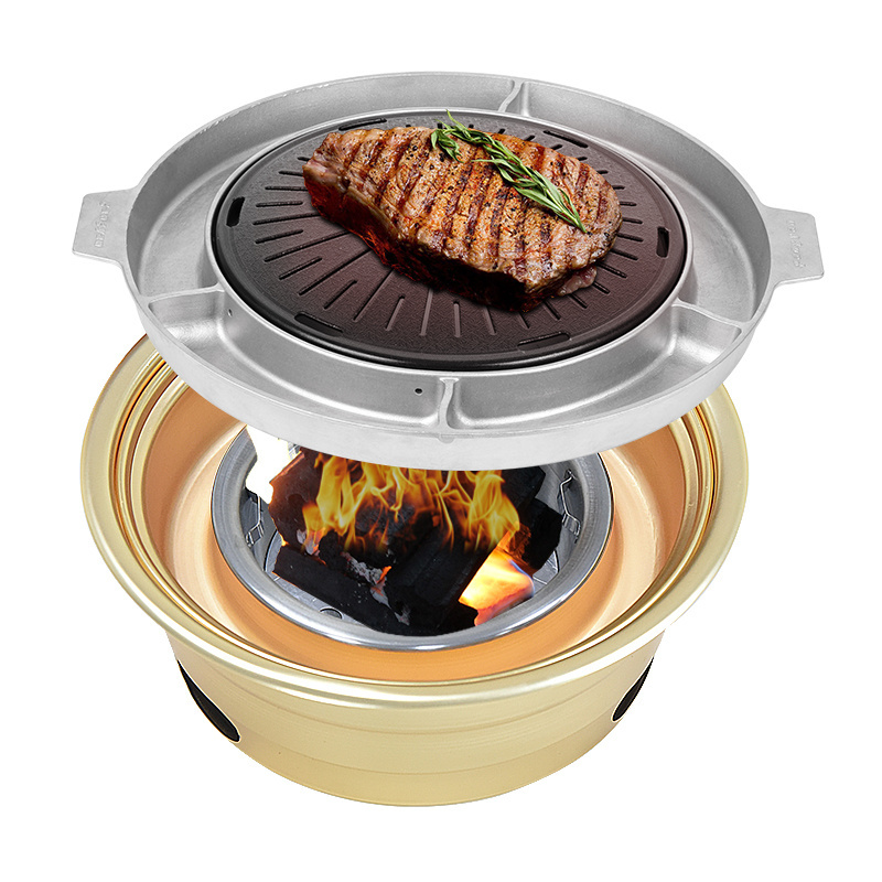 Japanese Gold Thicken Charcoal Commercial Barbecue Oven Indoor Bbq Grills With Nonstick Roasting  Egg Cake Bbq Grill Pans