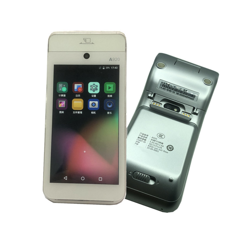 Pos A920 4G Card machine for sale Android 5.1.1 handheld 4G pos mobile pos devices touch screen cash register A920 with A930.