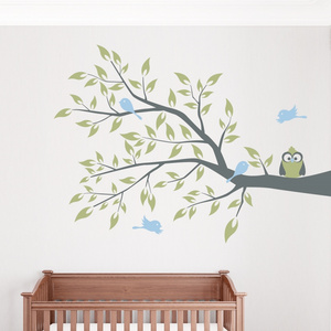 Custom Printing Tree Design Waterproof PVC Wall Decal Sticker for Kids Living Room