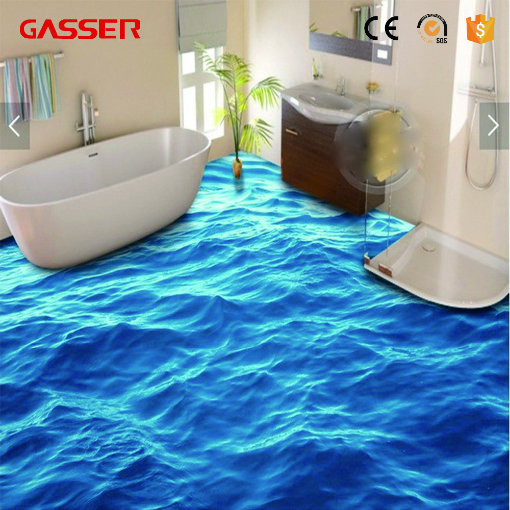 Decal Bathroom Tile Decorative 3D Floor Sticker Anti-slip Removable Custom Vinyl Waterproof Digital Printing Promotional Gifts