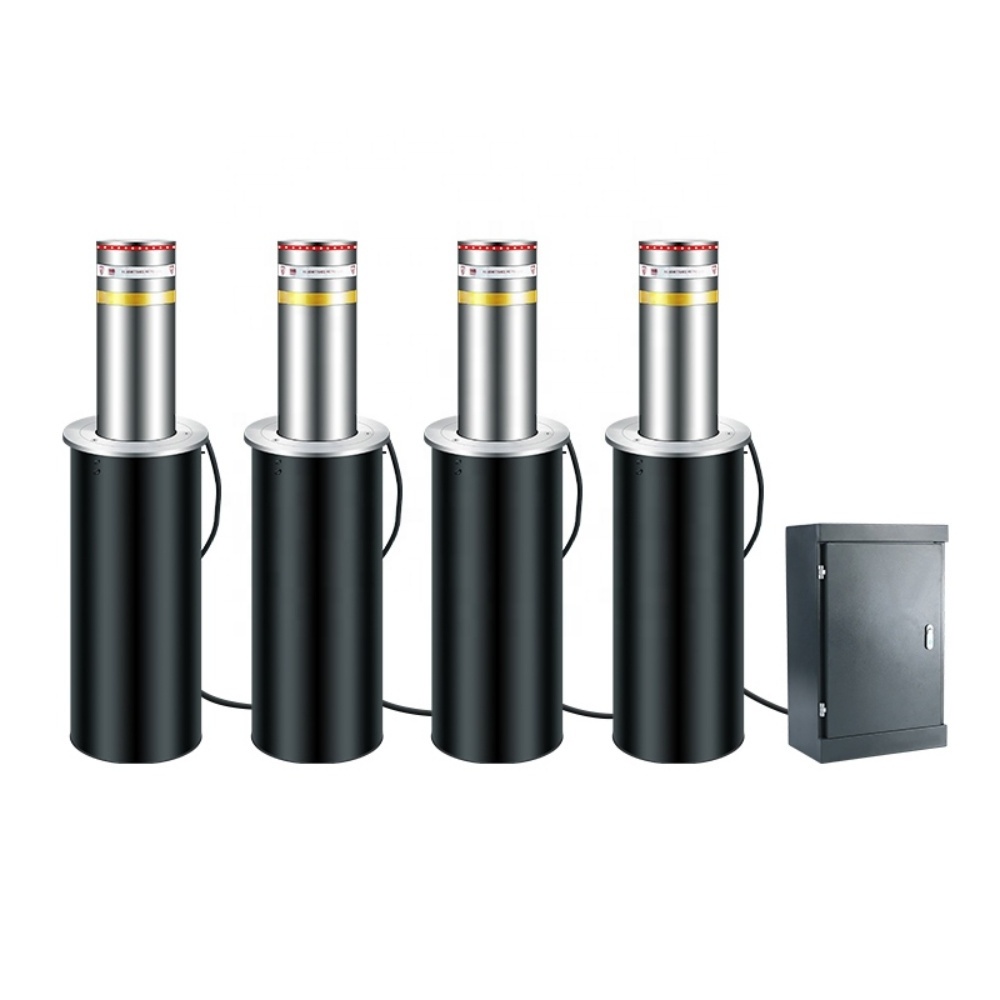 Road Security K12 Grade Anti-collision Bollards Full Automatic Rising Electric Hydraulic Bollards