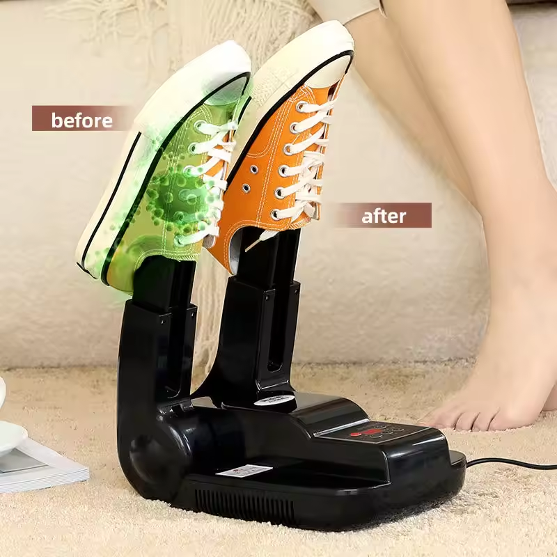 Portable Adjustable Rack Drying Socks Shoes Heat Blower Home Smart Timer Shoe Dryer