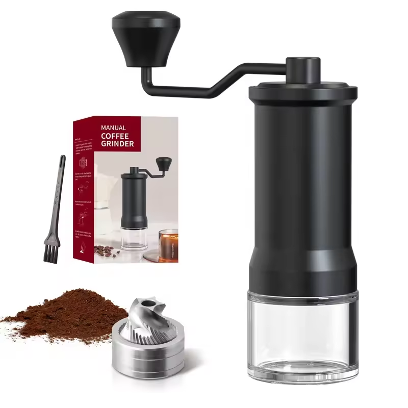 Stainless steel core Manual Coffee Grinder with Adjustable Coarseness Hand Coffee Bean Mill for Home, Office and Traveling