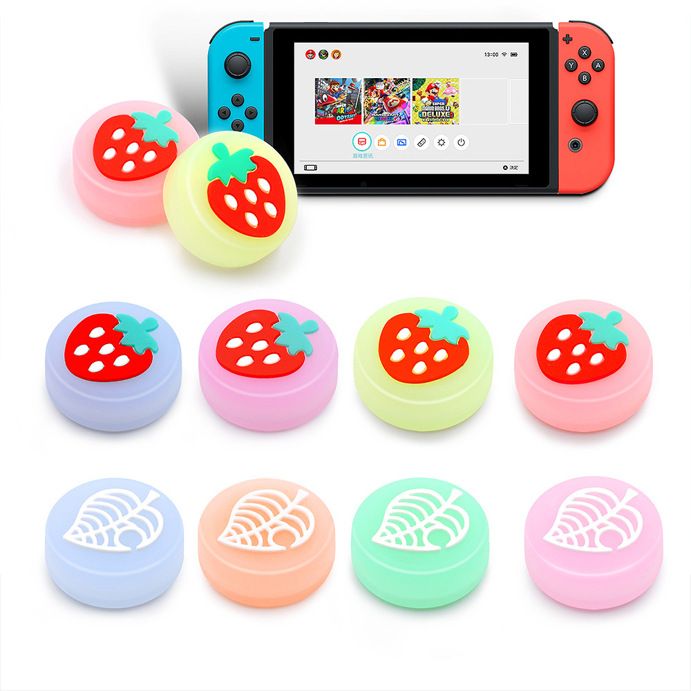 New pattern Luminous Joystick Cap Soft Silicone Cover Compatible for Nintendo Switch and Joy-Con Controller