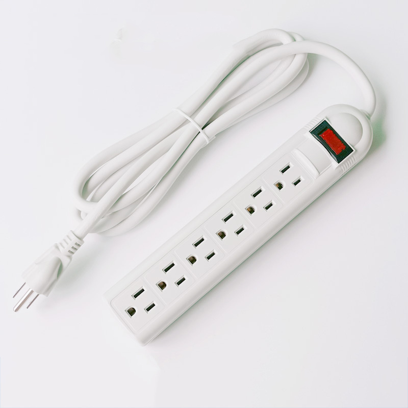 Hot Sale USA Power Strip 4 AC Outlet Electrical Extension board Main Control Switch With 6/10/15 FT High Quality Cable