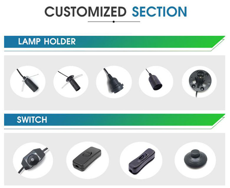 Eu Us Uk Salt Lamp AC Power Cord With Inline Dimmer Switch And e14 Lamp Holder Wire Cable On Off Switch Light Dimmer