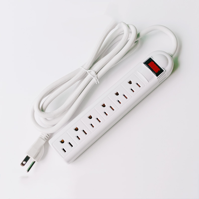 Hot Sale USA Power Strip 4 AC Outlet Electrical Extension board Main Control Switch With 6/10/15 FT High Quality Cable