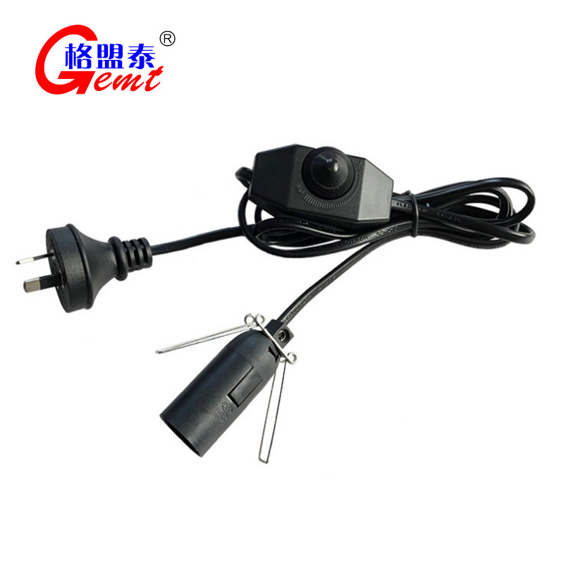 Eu Us Uk Salt Lamp AC Power Cord With Inline Dimmer Switch And e14 Lamp Holder Wire Cable On Off Switch Light Dimmer