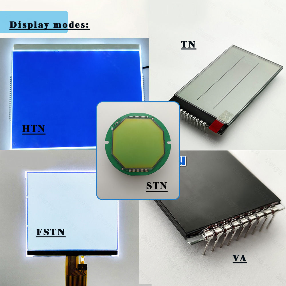 OEM LCD Manufacturer China Factory Tn Htn Stn Va Custom Segment LCD 8 Digital Screen Monochrome Display Segment LCD display