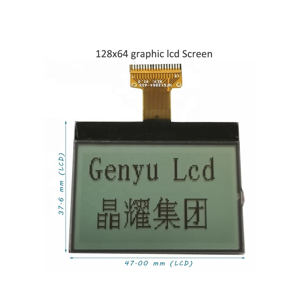 Custom Cog Lcd Display 1.94 Inch Mono Micro Graphic Lcd Module St7567 Ic 18Pin Fpc Parallel Interface128X64 Graphic Lcd