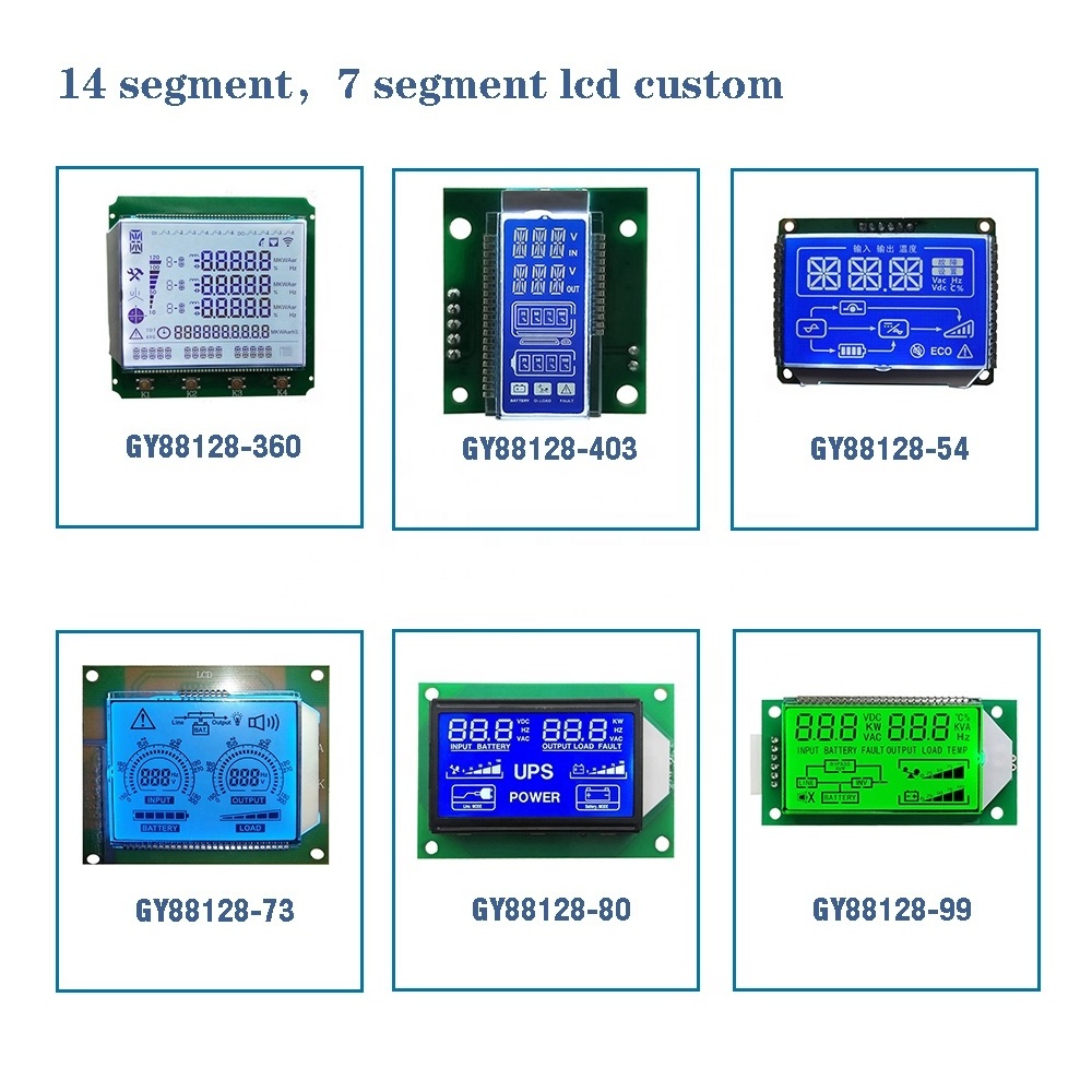 custom lcd display 16 segment tn lcd 14 Segment large 7 Segment Lcd Display Digit HTN STN  Monochrome Display