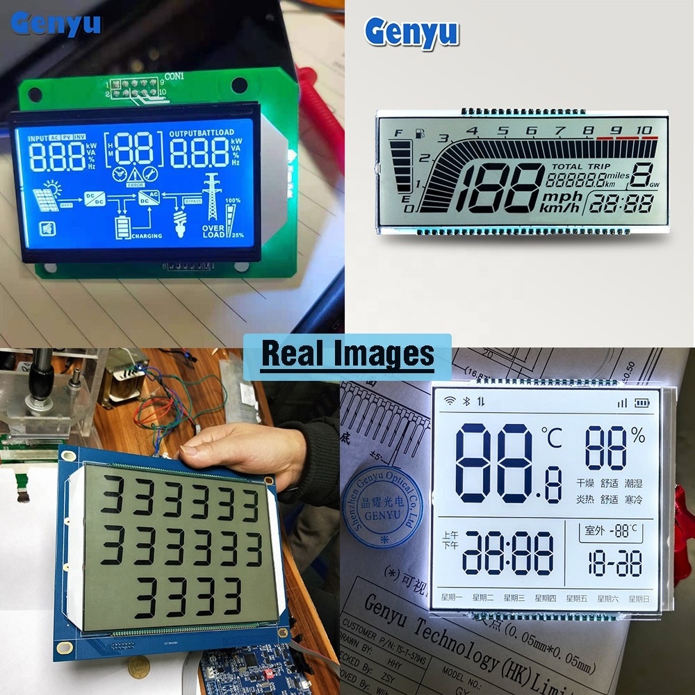 custom lcd display 16 segment tn lcd 14 Segment large 7 Segment Lcd Display Digit HTN STN  Monochrome Display