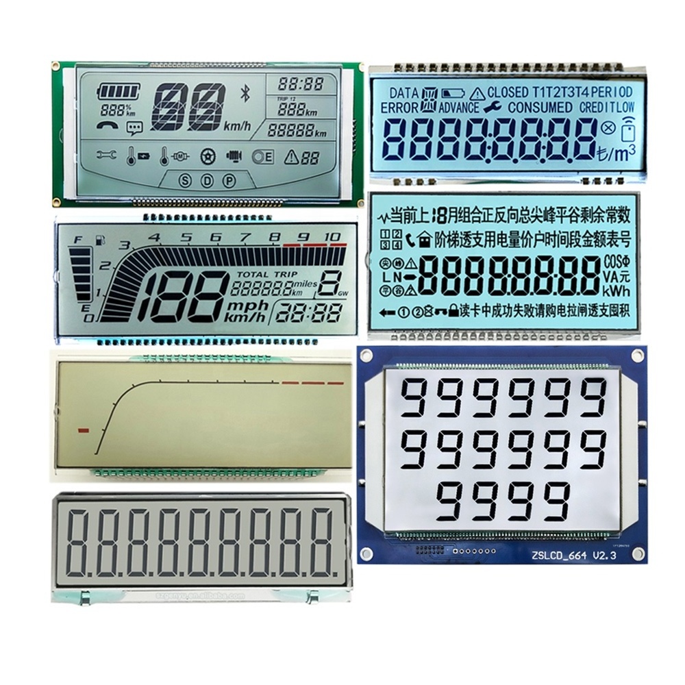 lcd manufacturer TN HTN STN VATN  3 4 5 6 7 8 9 10 11 12  Digit Monochrome  Seven segment 7segment custom htn lcd display