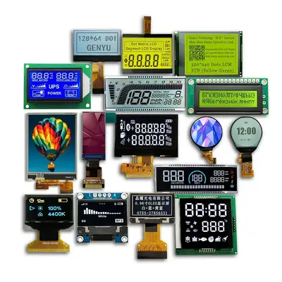 custom lcd display Tn Htn Stn Fstn Va Lcd Character Cog Dot 128*64 14Segment Monochrome Color Graphic Digital 7 Segment Display