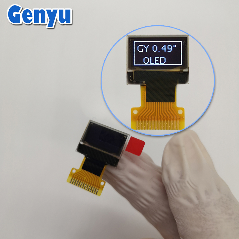 Genyu 0.49 inch Small OLE Display Mini Appliance 64x32 dot 14-pin Solder I2C/IIC Micro OLED Display