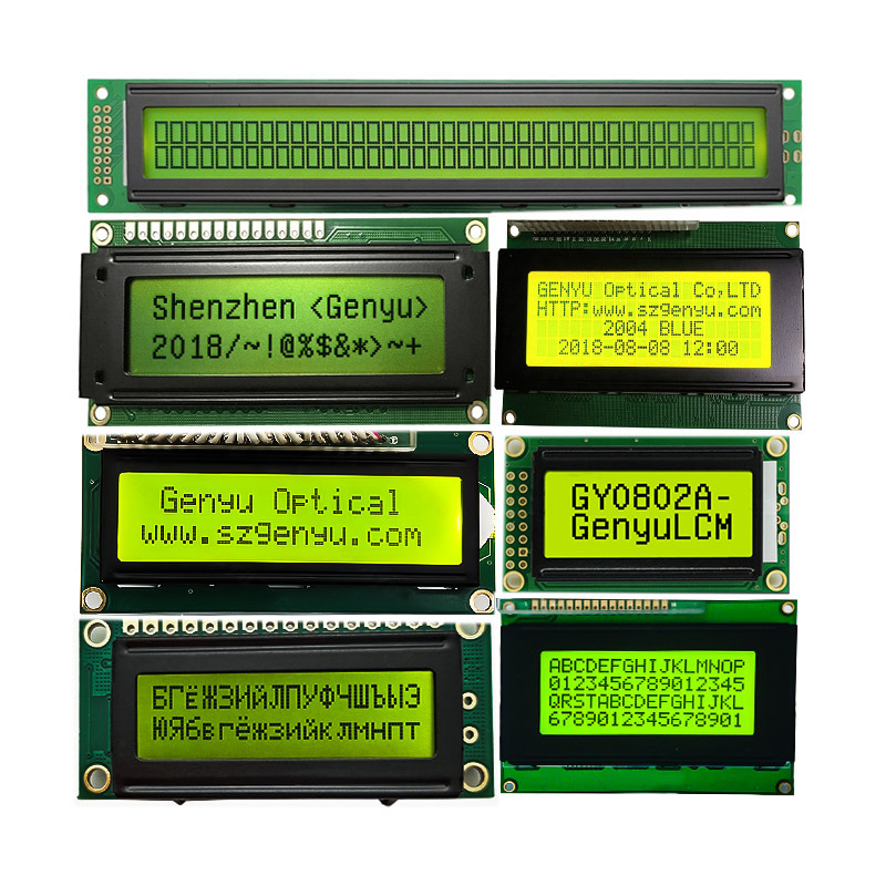 Oem Blue Yellow Green Back Light 16 Characters 2 Lines Lcd Module 1602 Cog 20X4 16X2 8 X 1 Character 0801 Lcd 4X20 16X4 Display