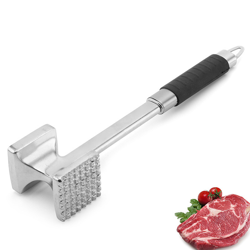 Hot Selling Customized Logo Low MOQ BBQ Tool Stainless Steel Meat Steak Tenderizer Hammer