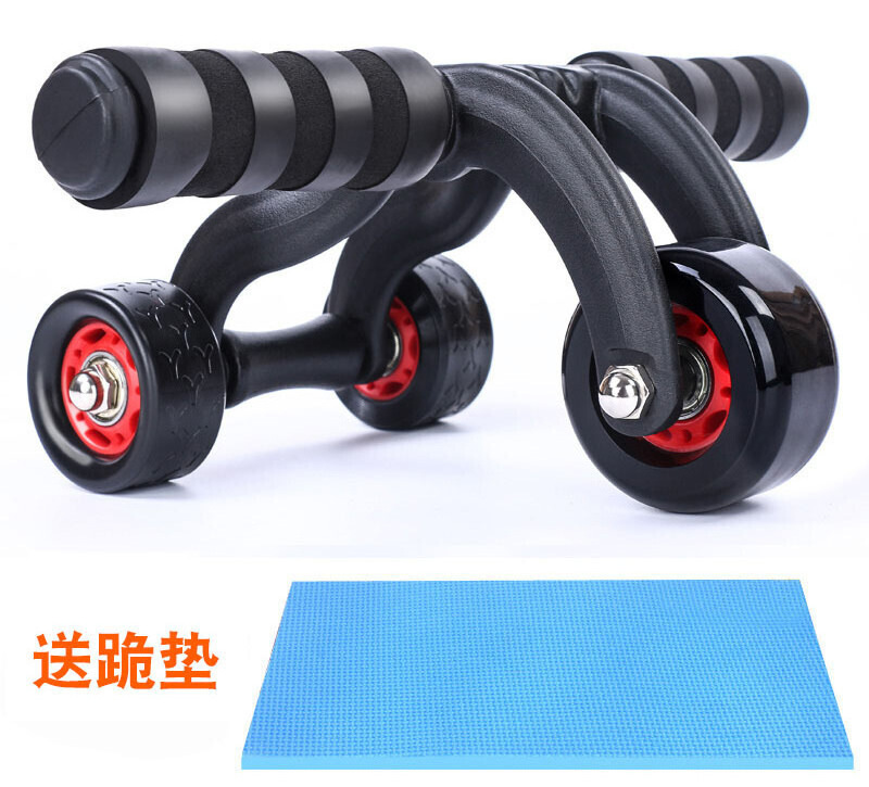 Home Gym Equipment STRETCHING BACK Muscle Training Abdominal Workout 3 Wheels Ab Wheel Roller