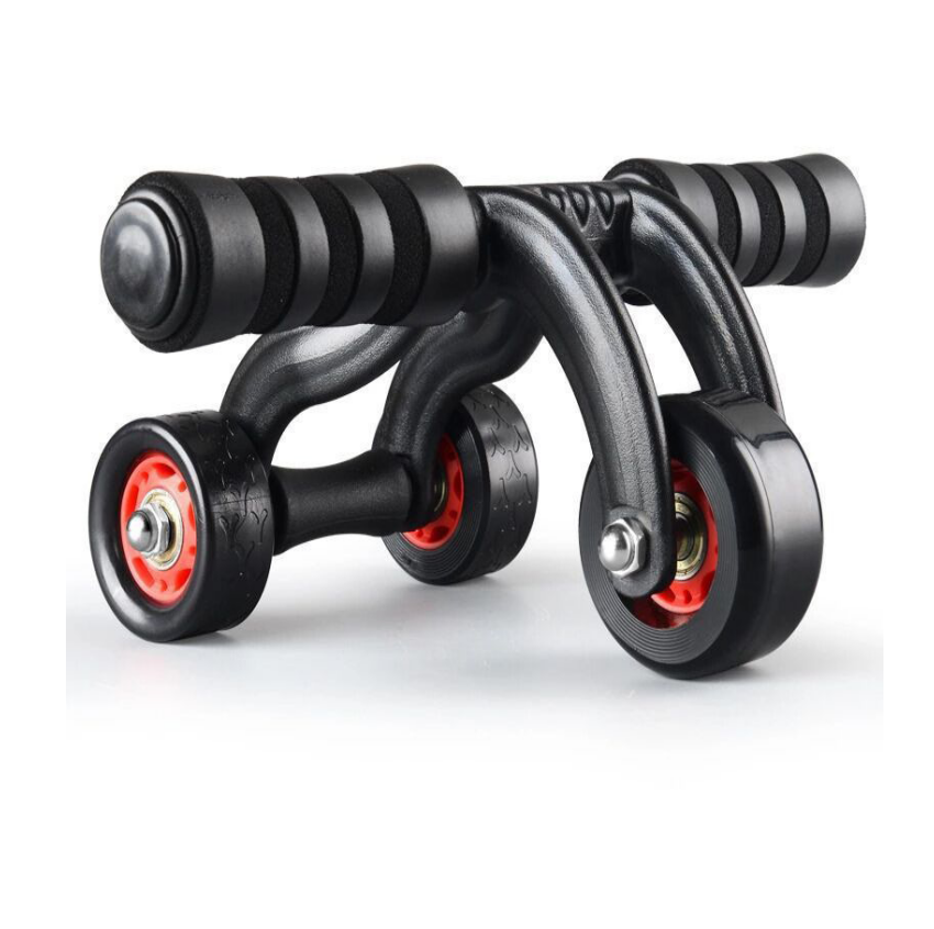 Home Gym Equipment STRETCHING BACK Muscle Training Abdominal Workout 3 Wheels Ab Wheel Roller