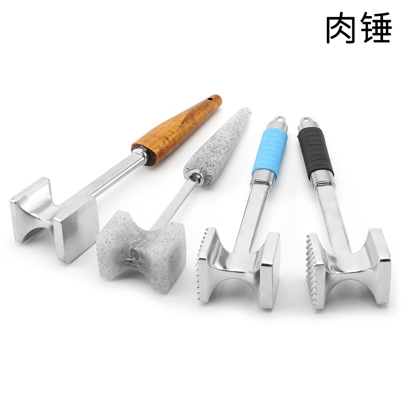 Hot Selling Customized Logo Low MOQ BBQ Tool Stainless Steel Meat Steak Tenderizer Hammer