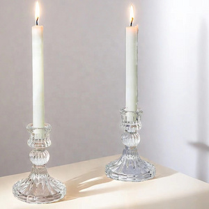 Windowsill Decor 4" H votive Clear Glass Candle Holders Taper Candle Holders Bulk