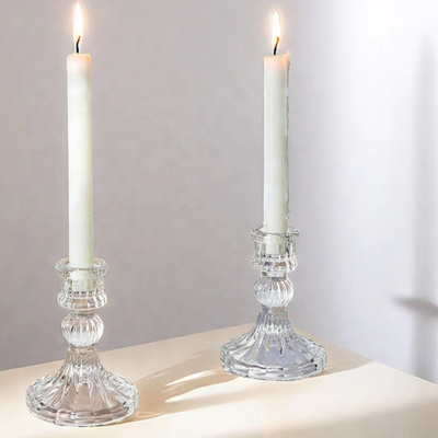 Windowsill Decor 4" H votive Clear Glass Candle Holders Taper Candle Holders Bulk