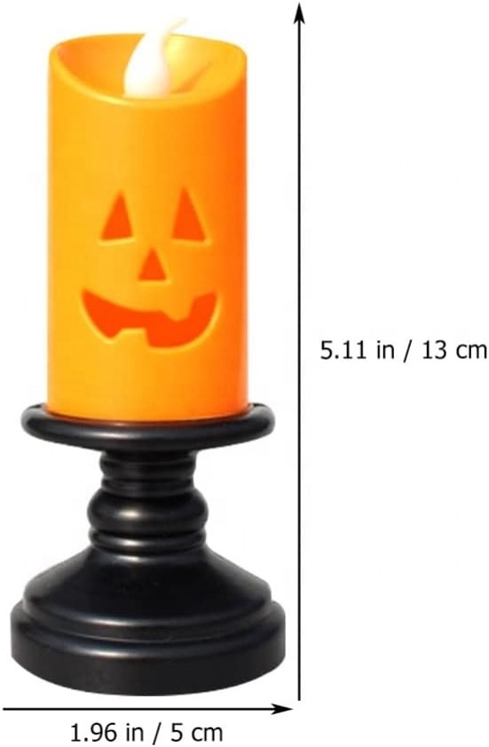 Pumpkin Shape LED Light with Button Battery LED Night Candles Flameless Flickering halloween pumpkin light for Christmas Party