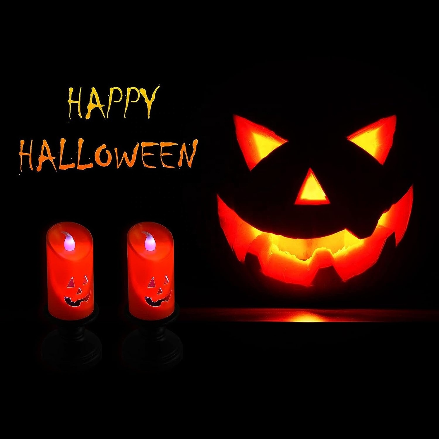 Pumpkin Shape LED Light with Button Battery LED Night Candles Flameless Flickering halloween pumpkin light for Christmas Party