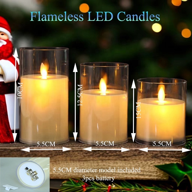 flicker flame led pillar candles battery operated candle warmer for Wedding Festival Home Decoration