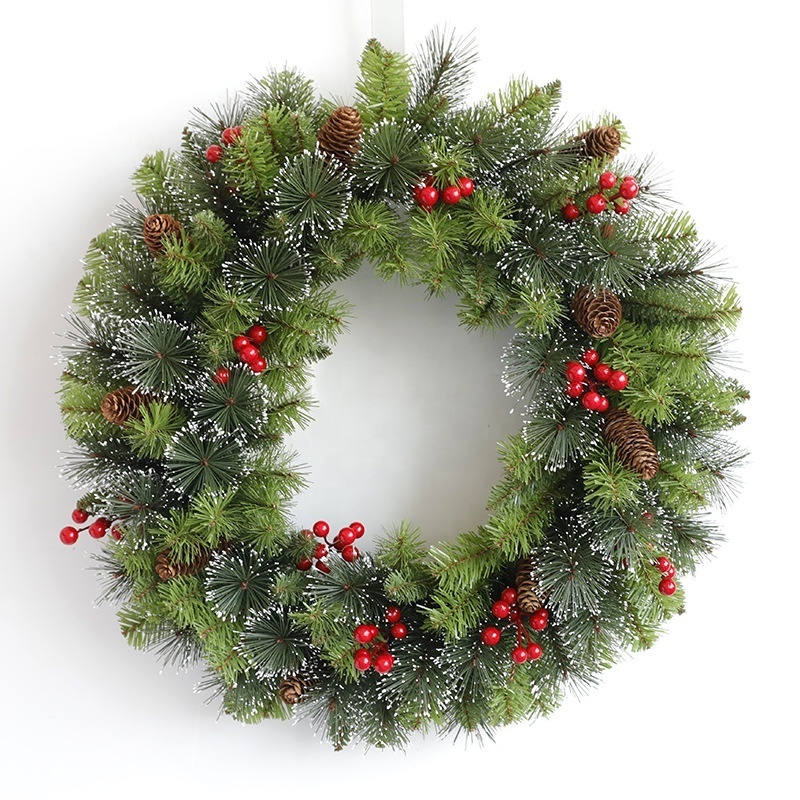 Christmas garland front door Pine Needle christmas decorations christmas garlands & wreaths