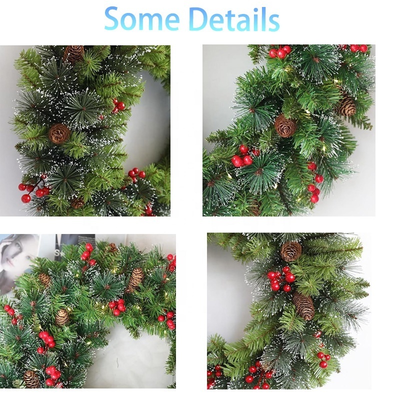 Christmas garland front door Pine Needle christmas decorations christmas garlands & wreaths