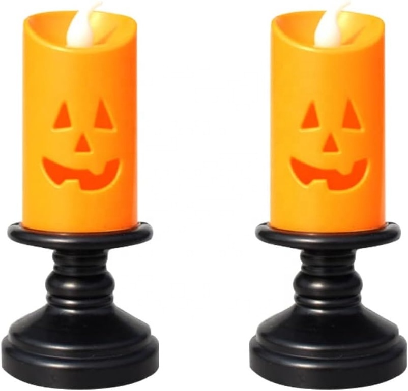 Pumpkin Shape LED Light with Button Battery LED Night Candles Flameless Flickering halloween pumpkin light for Christmas Party