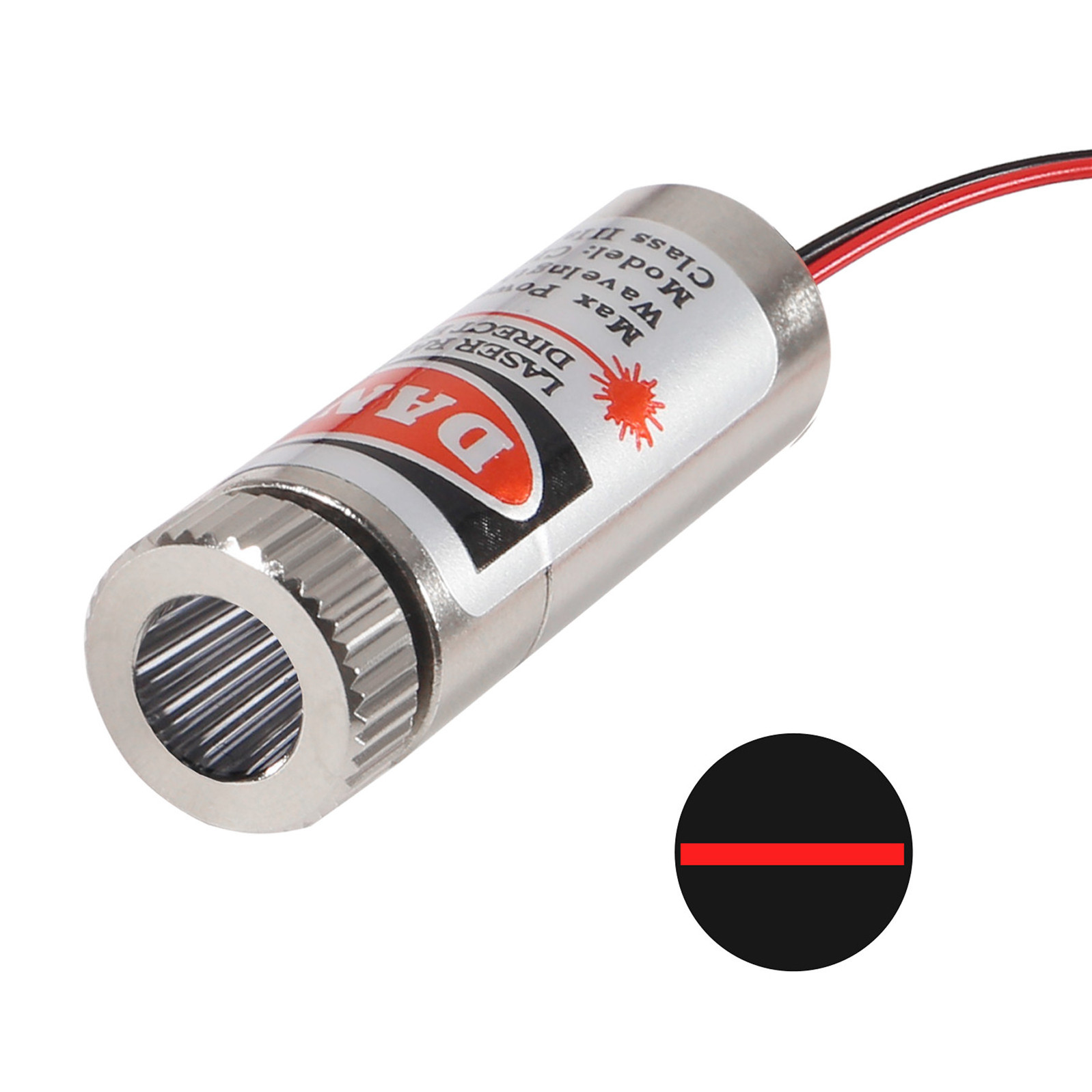 650nm 5mW Red Point / Line / Cross Laser Module Head Glass Lens Focusable Industrial Class Adjustable Laser Diode Head