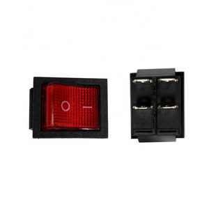 KCD rocker switch KCD1 KCD4 KCD6 KCD8 mini circular square switch 3/4/6PIN red green blue LED