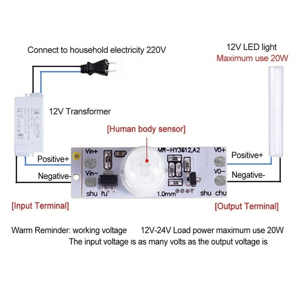 Hot sales 12V 24V Ceiling PIR Motion Sensor Switch Module 3A IR Infrared Induction Body Sensor Detector Controller Switch