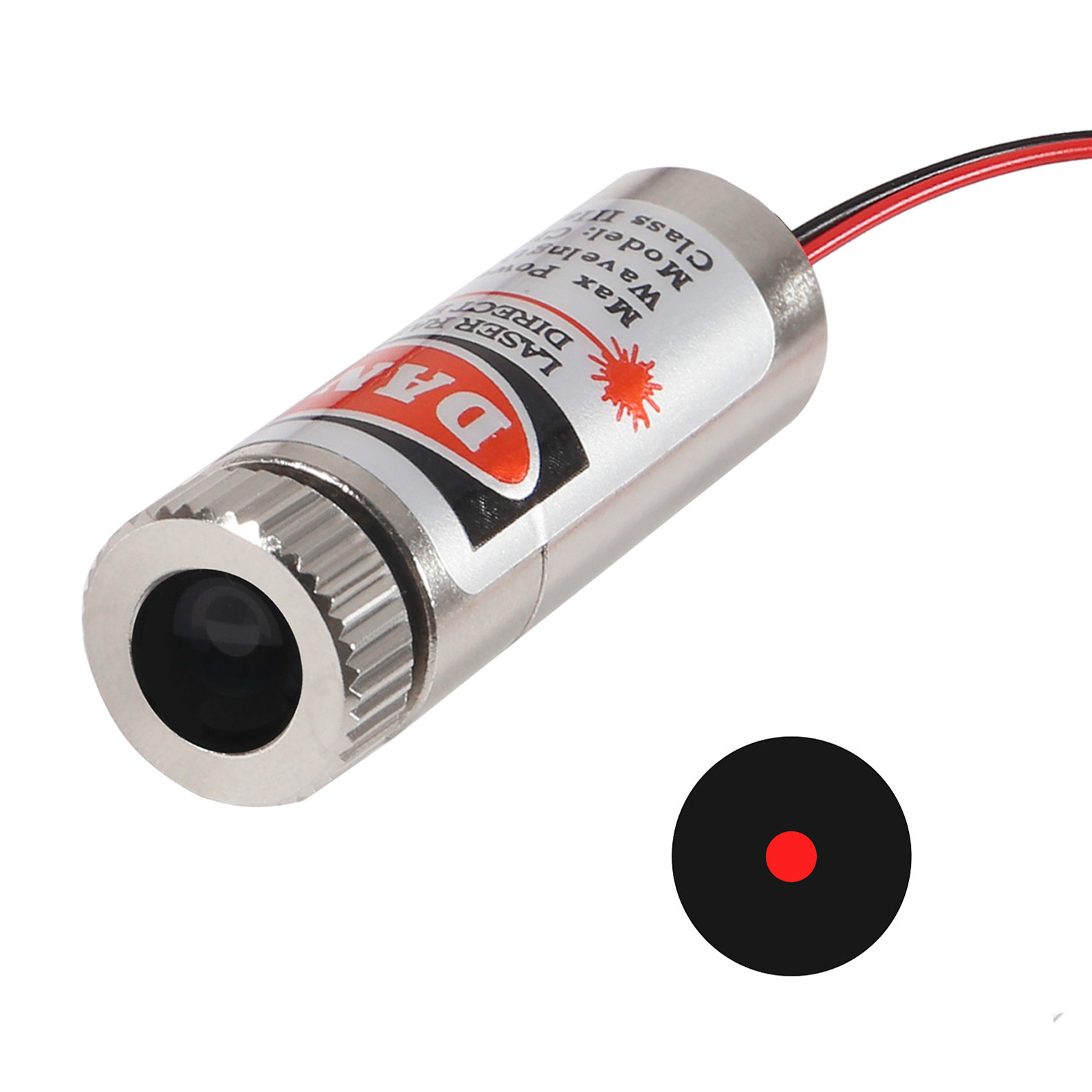 650nm 5mW Red Point / Line / Cross Laser Module Head Glass Lens Focusable Industrial Class Adjustable Laser Diode Head