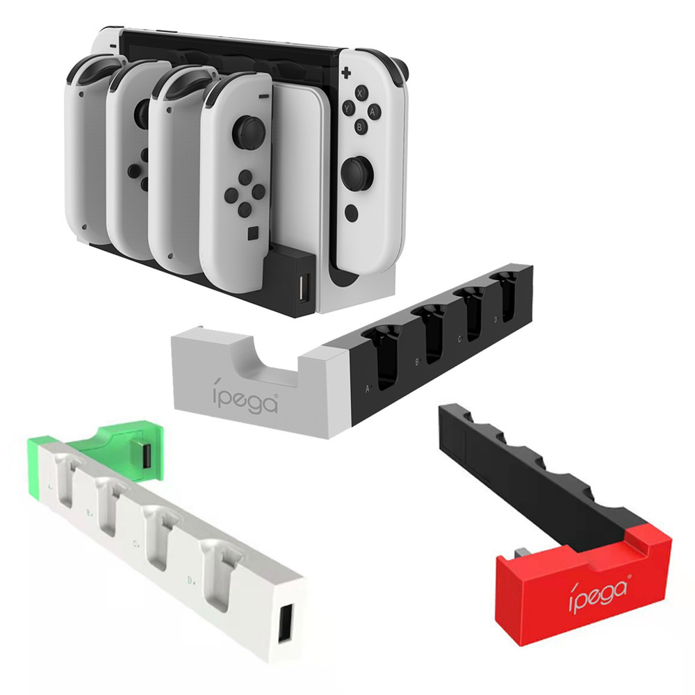 PG-9186 4 in 1 Charging Dock For N-Switch Joy cons L R Controller Charger For Nintendo Switch Console Charging Stand